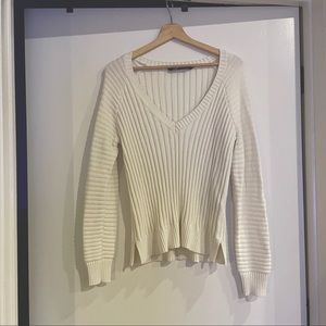 Ribbed Cream Sweater Knot Sisters Small